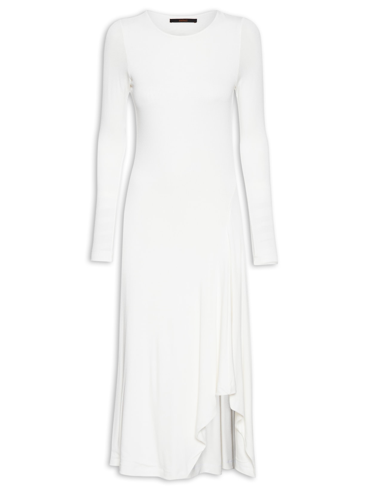 Vestido Malha Recortes - Off White