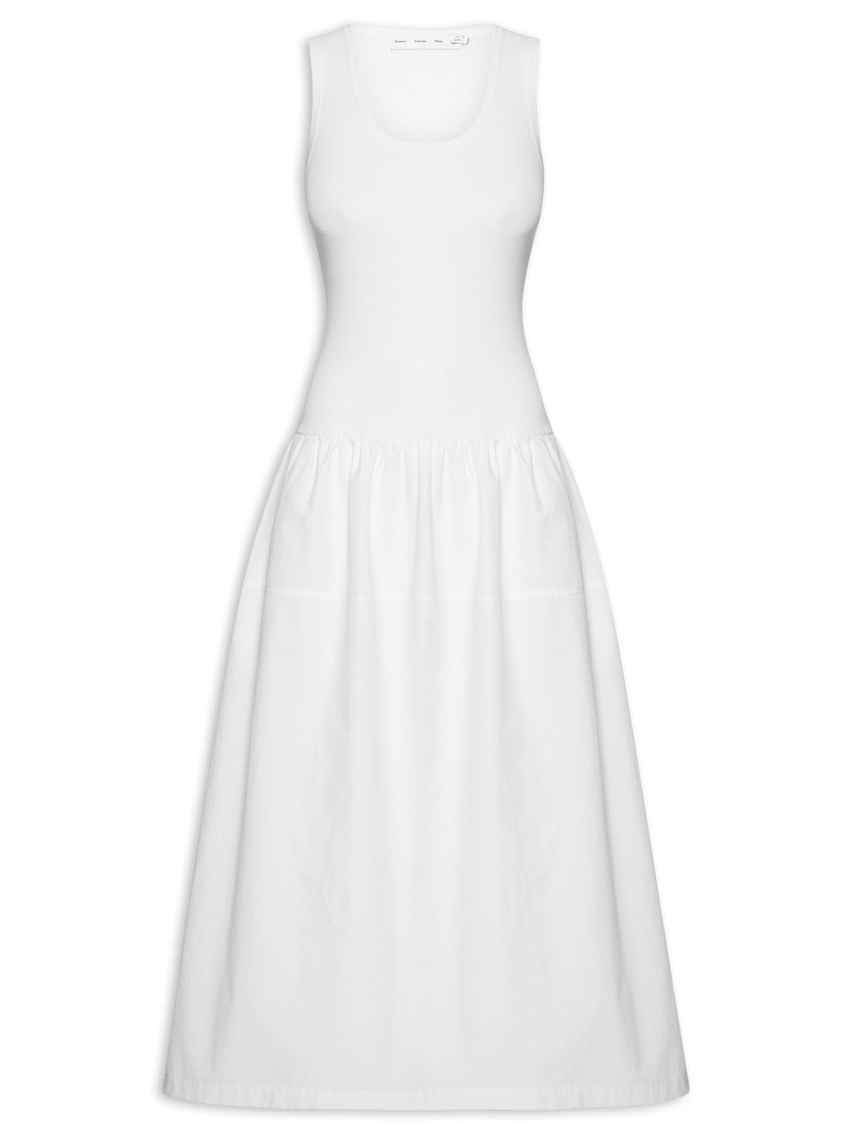 Vestido Malia Dress In Peached Poplin - Branco