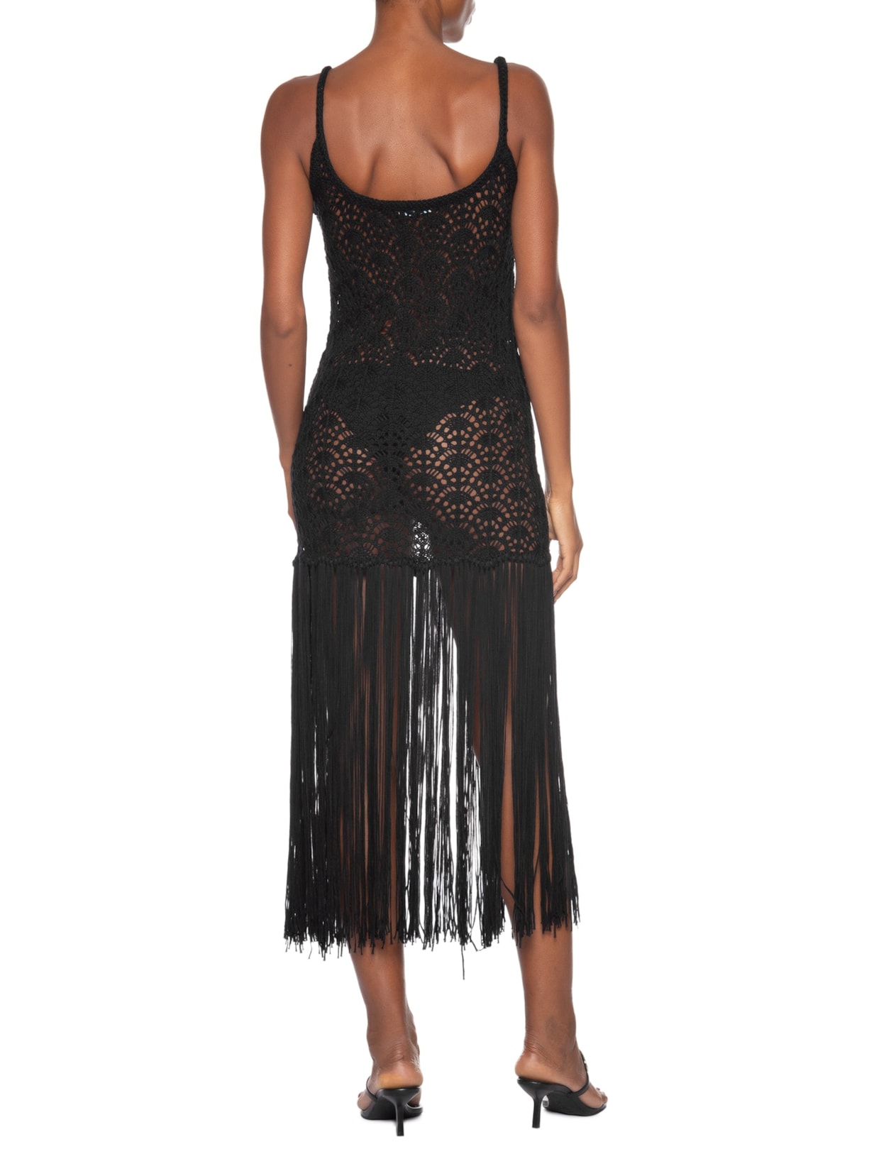 Vestido Mando Preto Carol Bassi