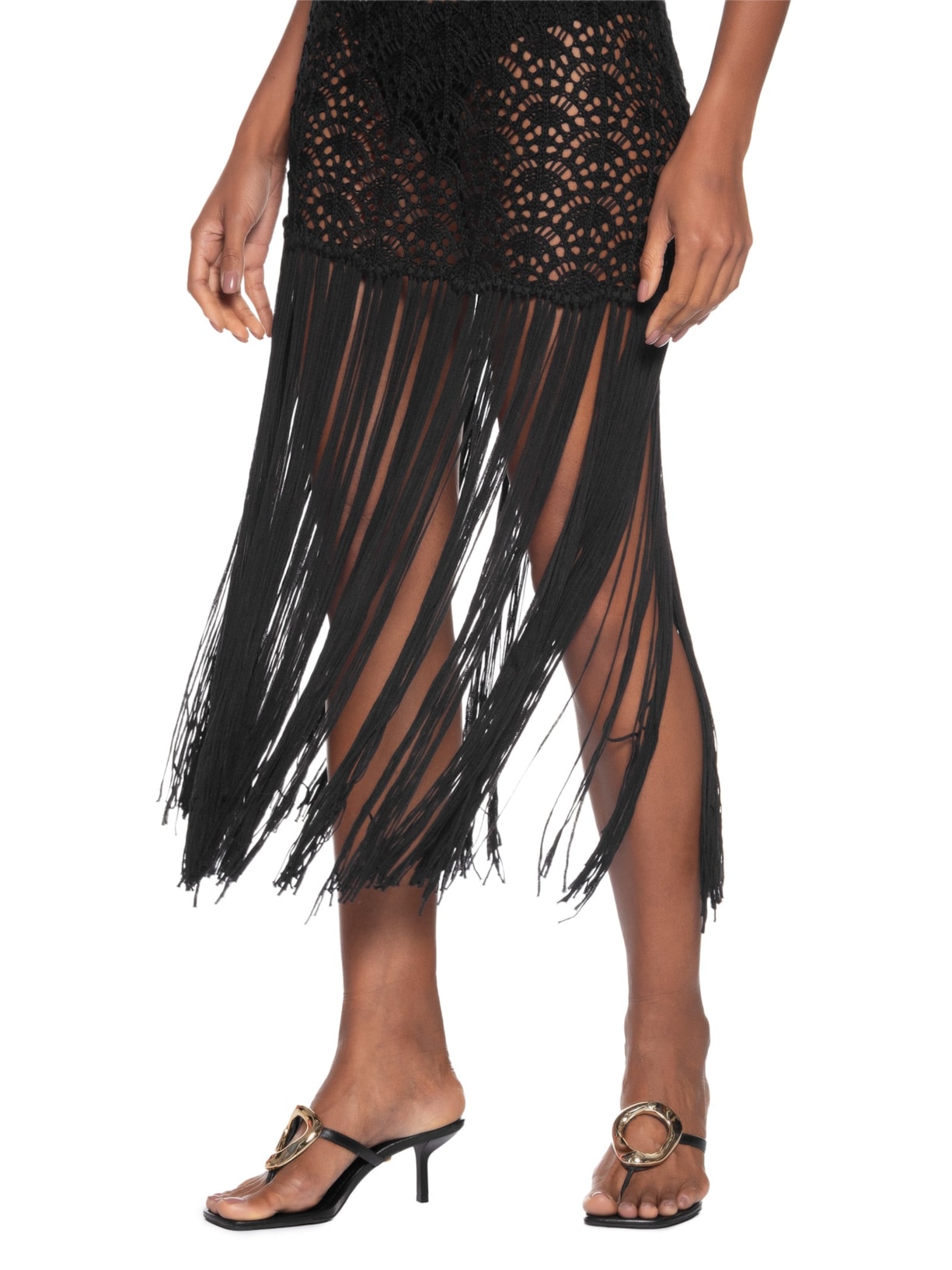 Vestido Mando Preto Carol Bassi