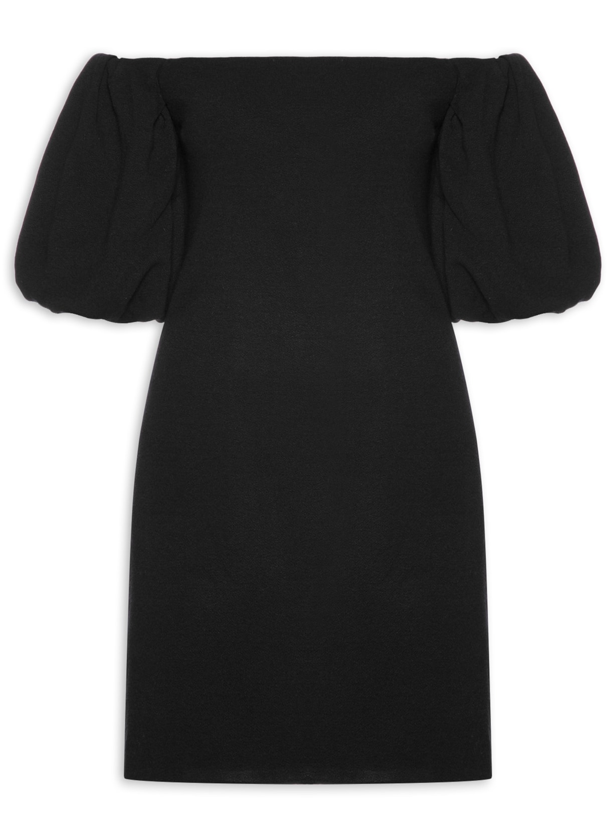 Vestido Manga Bombom - Preto