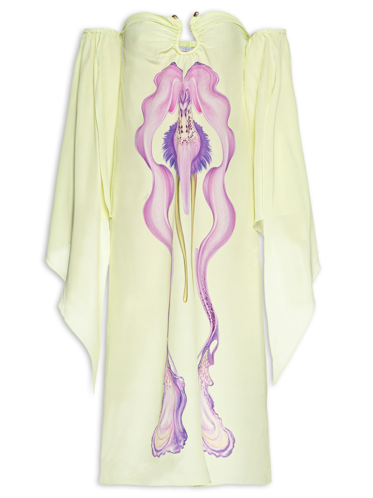 Vestido Manga Dupla - Amarelo