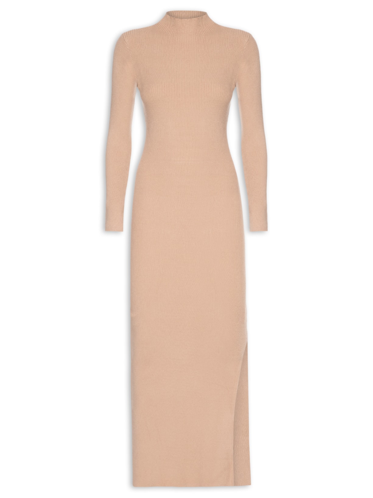Vestido Manga Longa - Bege