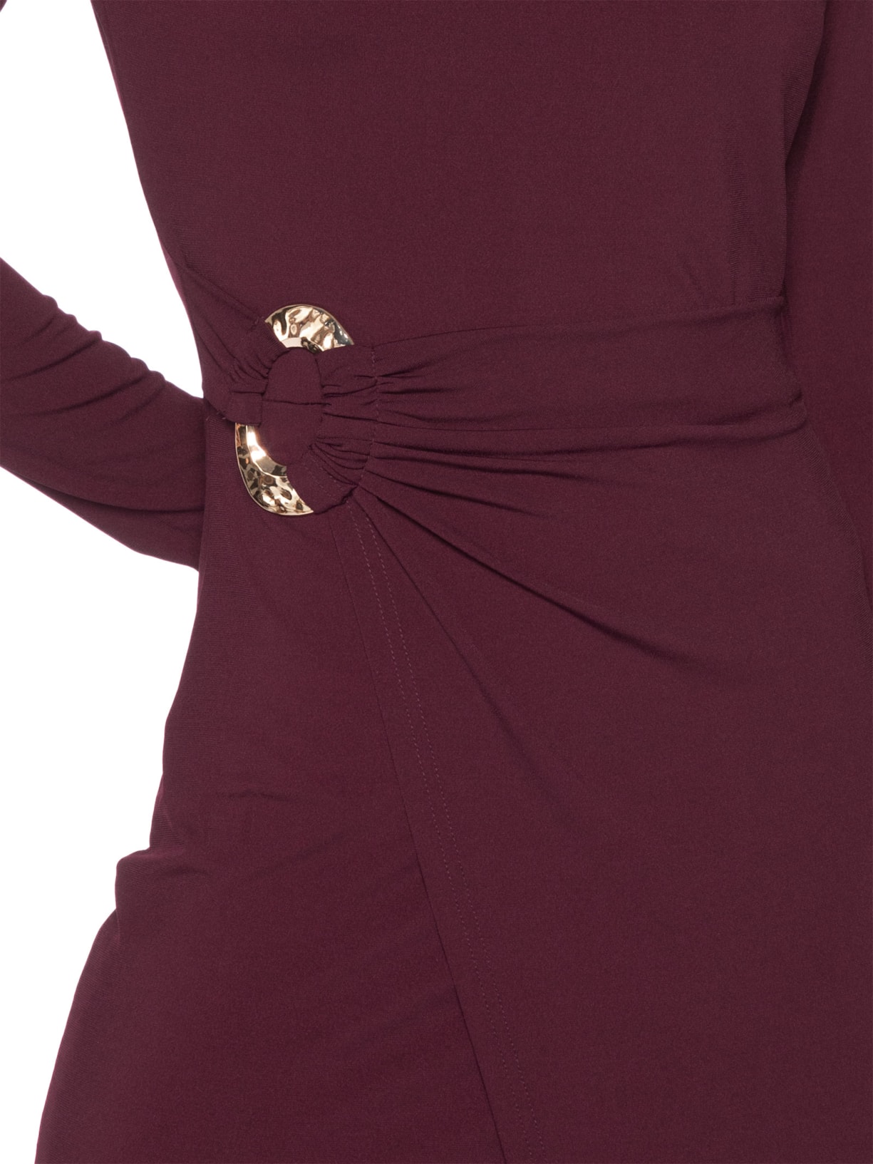 Vestido Manga Longa Com Transpasse Vermelho '2Essential