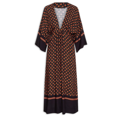 Vestido Manga Longa Gravataria Icone - Preto