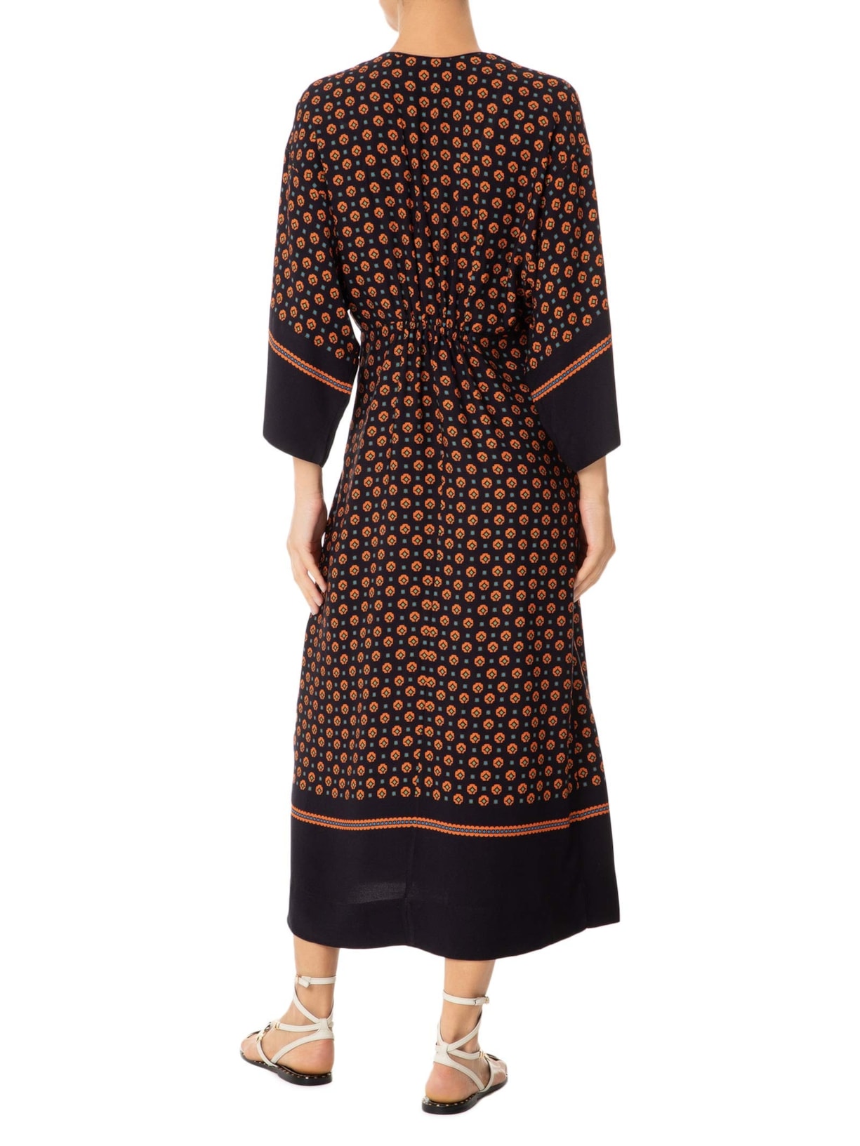 Vestido Manga Longa Gravataria Icone Preto Animale