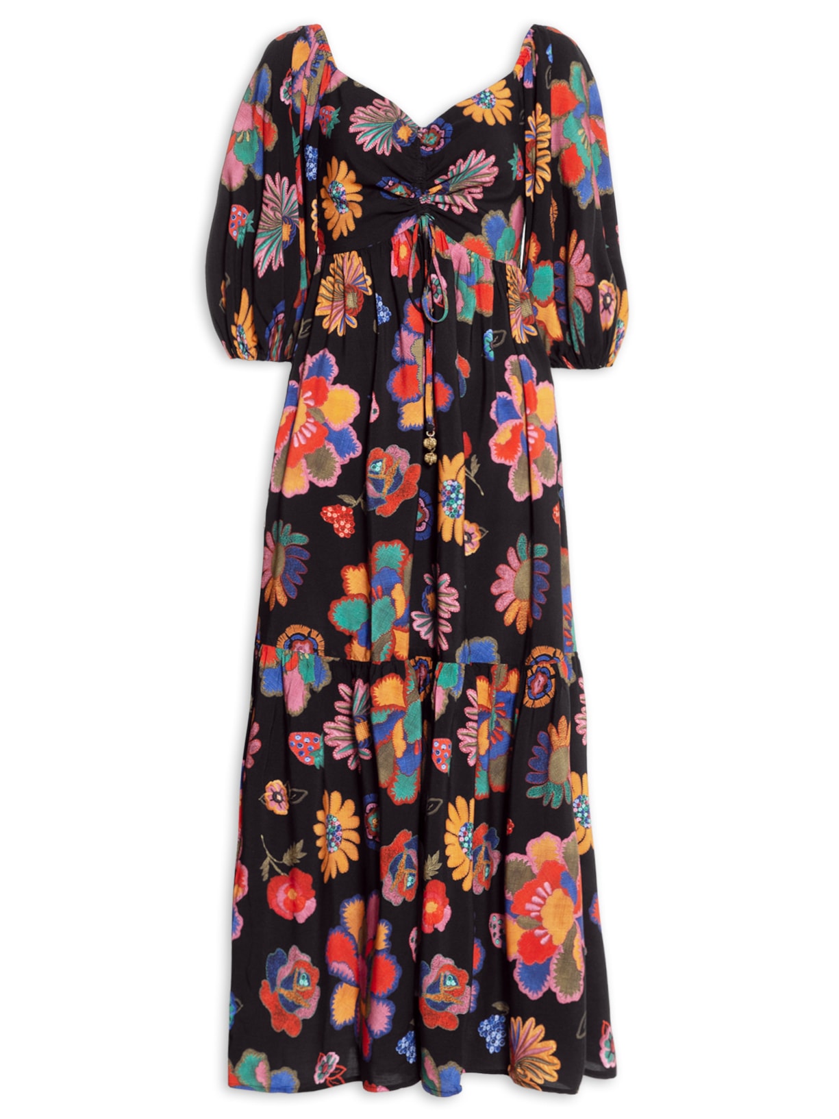 Vestido Manga Longa Lene - Preto