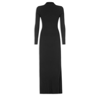 Vestido Manga Longa - Preto