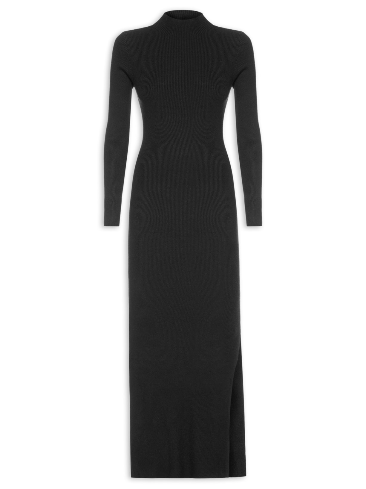 Vestido Manga Longa - Preto