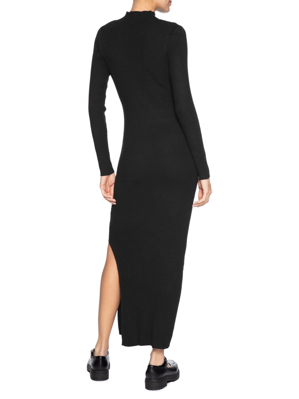 Vestido Manga Longa Preto Basiq