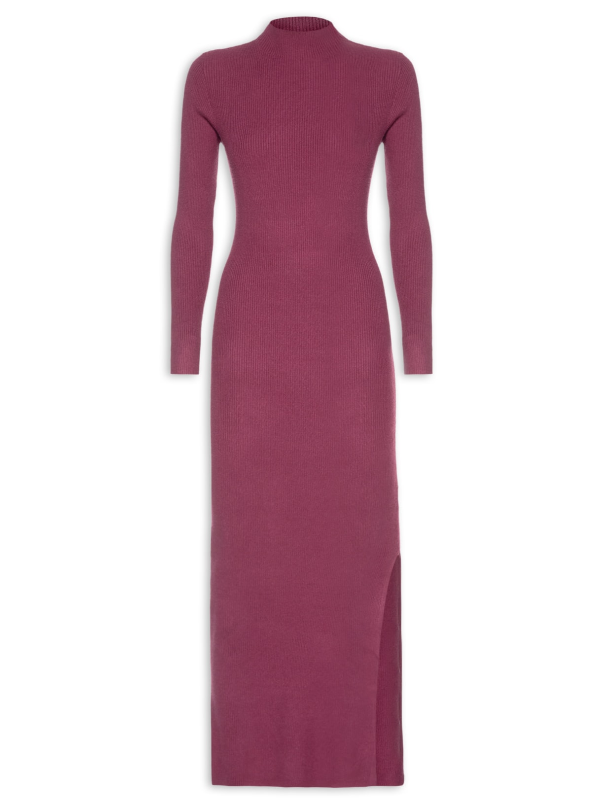 Vestido Manga Longa Vermelho Basiq