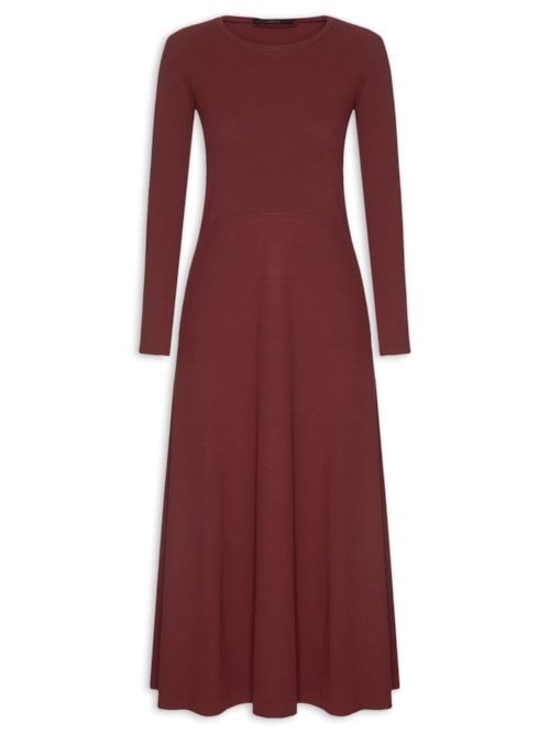 Vestido Manga Longa Vermelho Wing - Vermelho