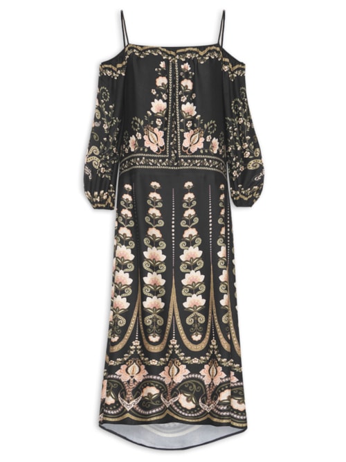Vestido Manga Nikita - Preto