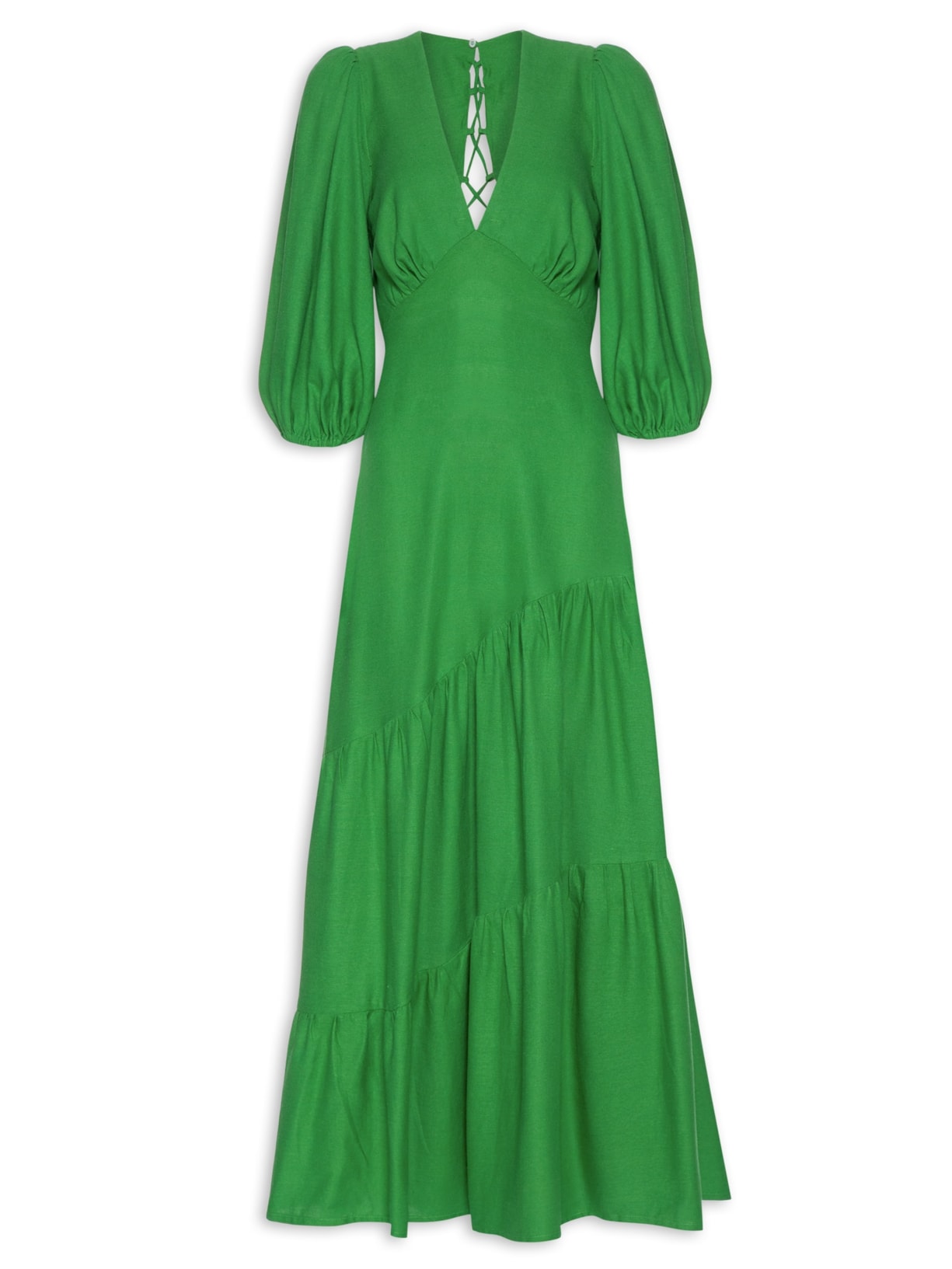 Vestido Mangas Marias - Verde