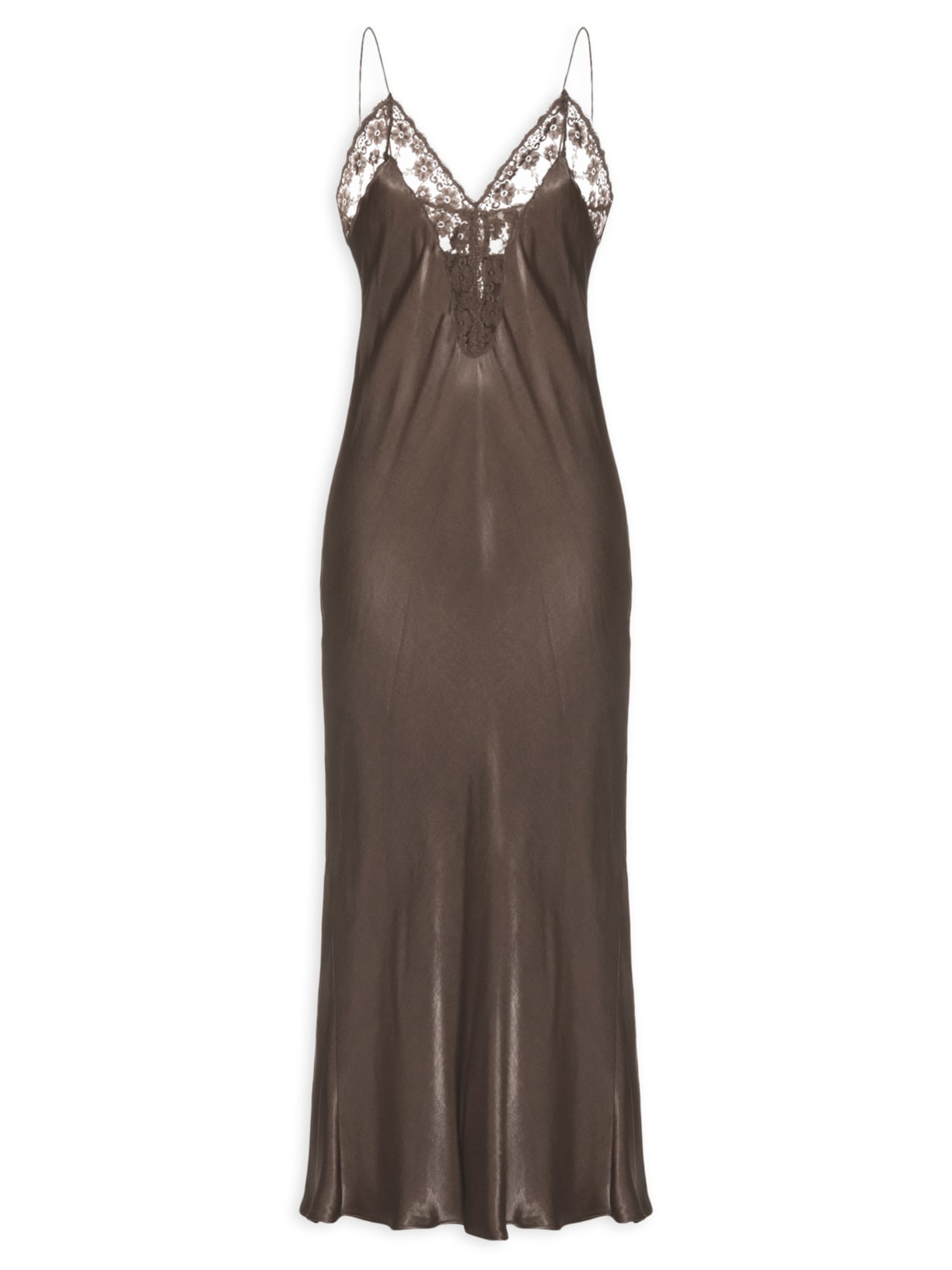 Vestido Manuella Marrom Carol Bassi