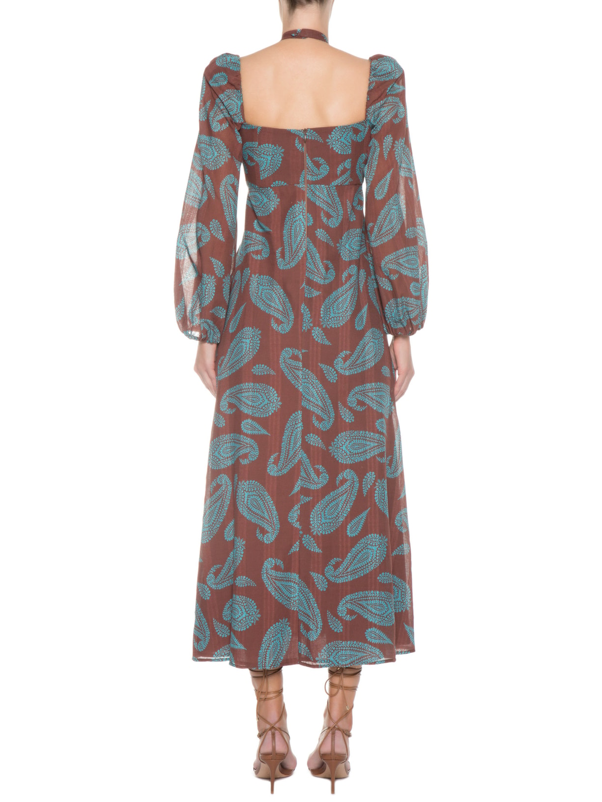 Vestido Marcele Paisley Marrom Iorane