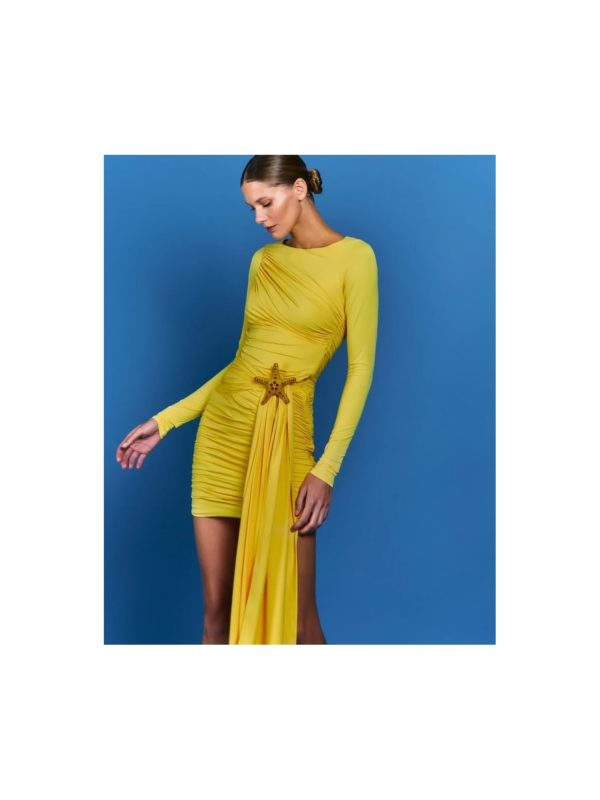 Vestido Mareh Asterias Amarelo Shop Ginger