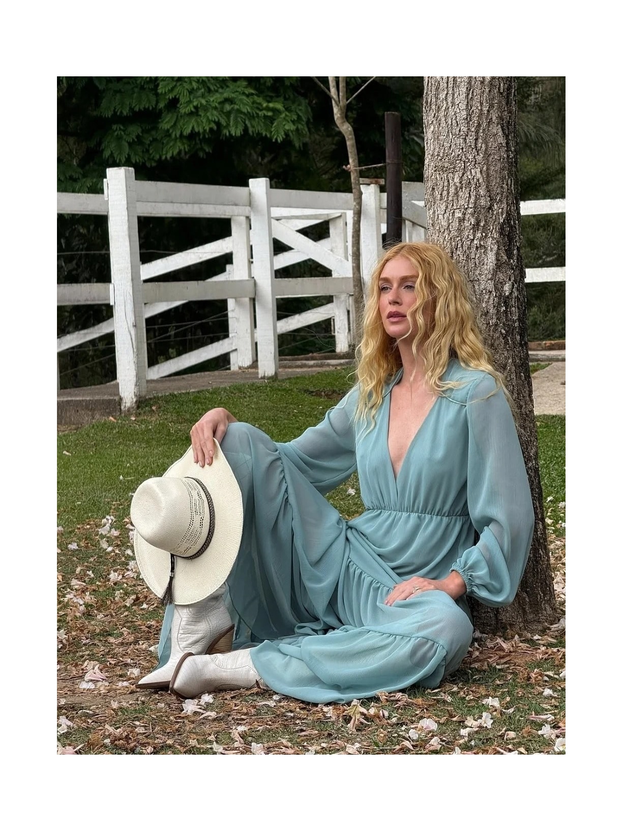 Vestido Mareh Athina Azul Shop Ginger