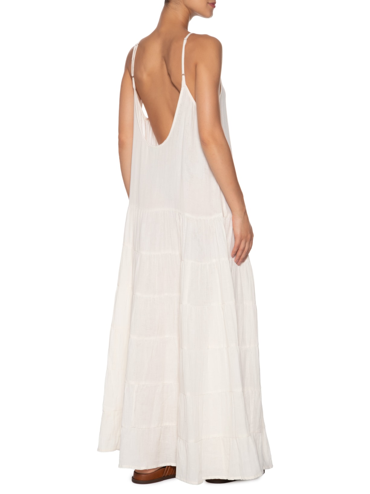 Vestido Marias Crinkle Branco Farm Praia