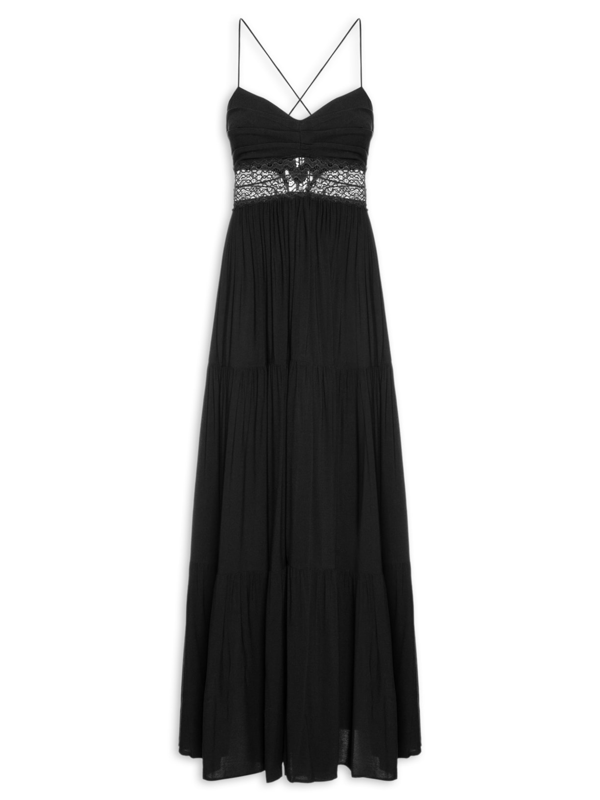 Vestido Marias Detalhe Renda Preto Dress To