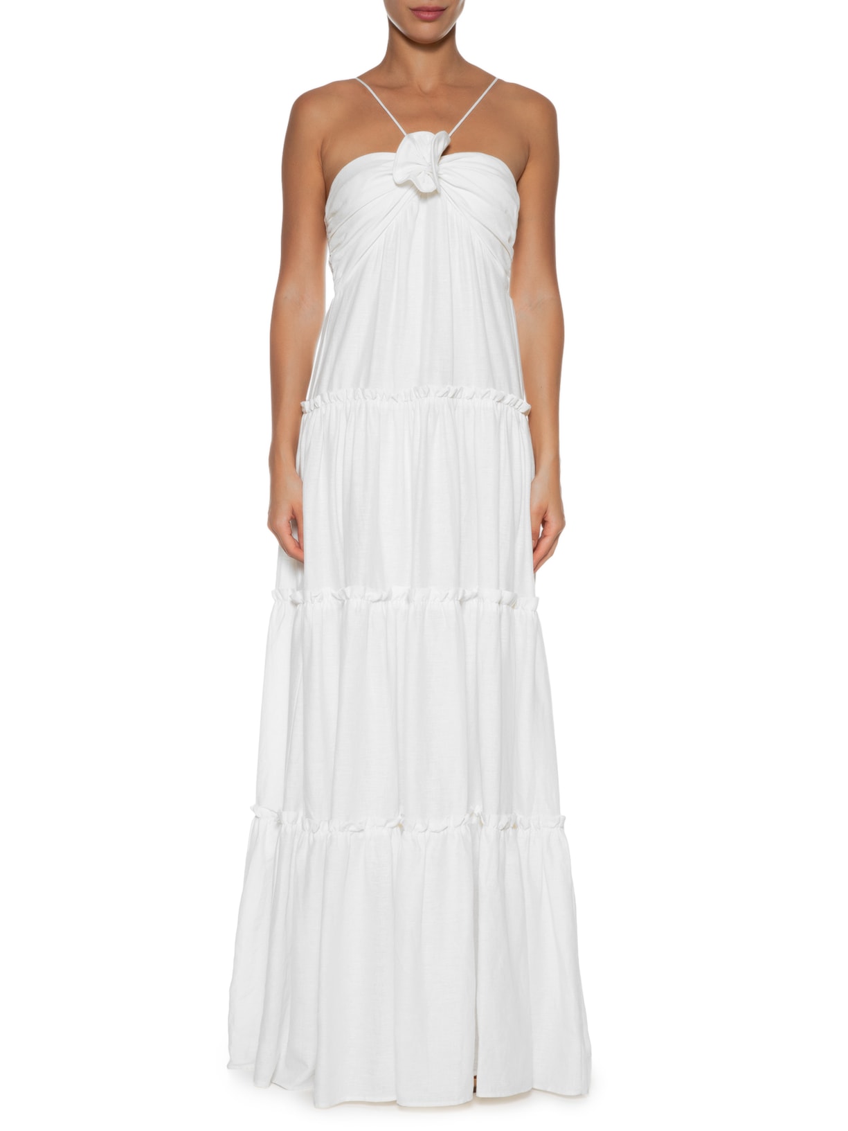 Vestido Marias Flor Off White Farm