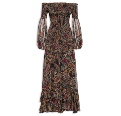 Vestido Marriane Midi – Preto