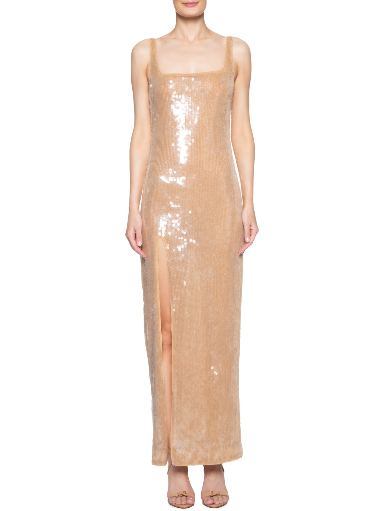 Vestido Maxi Le Sable Bege Staud