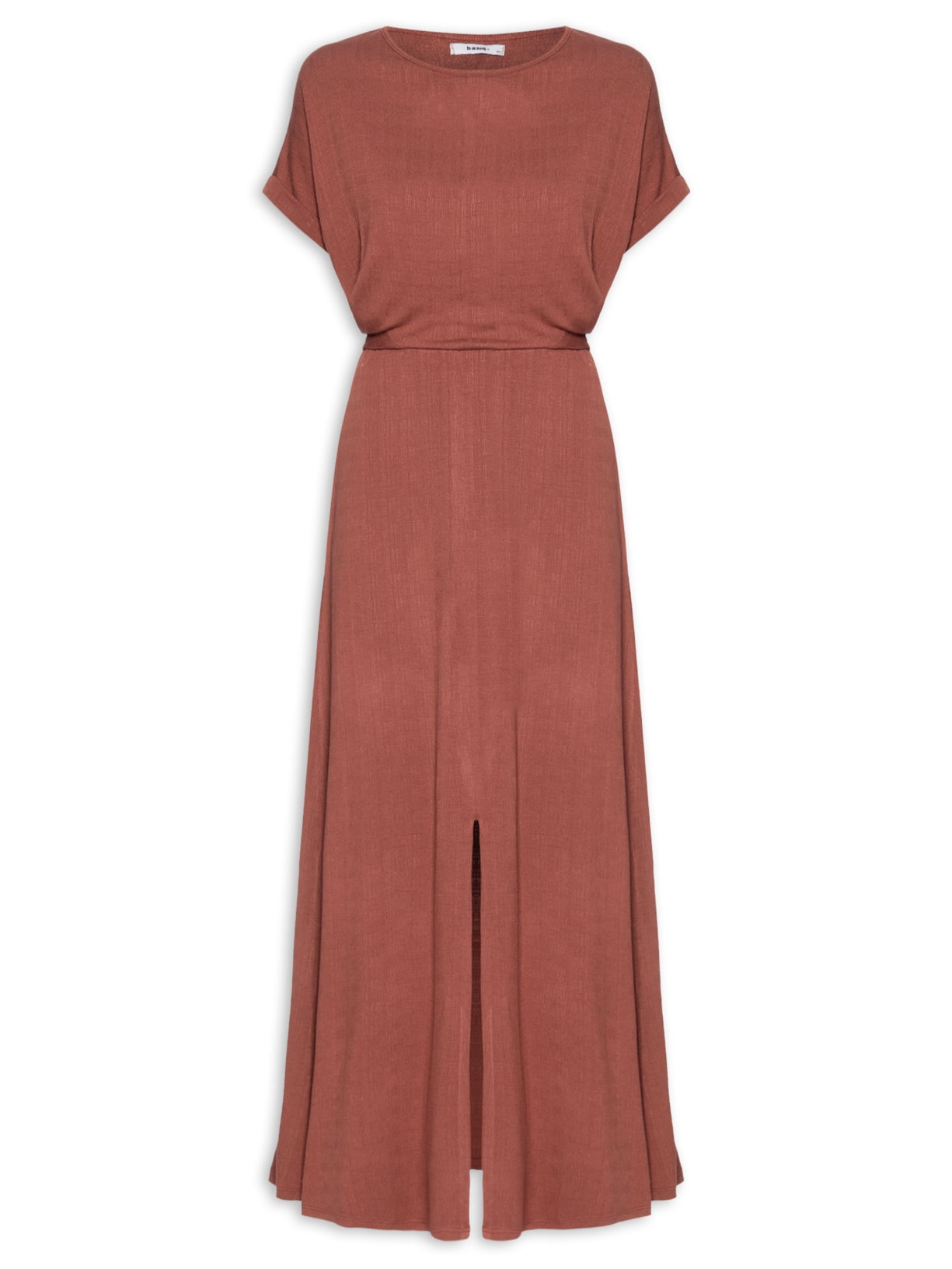 Vestido Maxi Manga Morcego Transpassado Vermelho Basiq