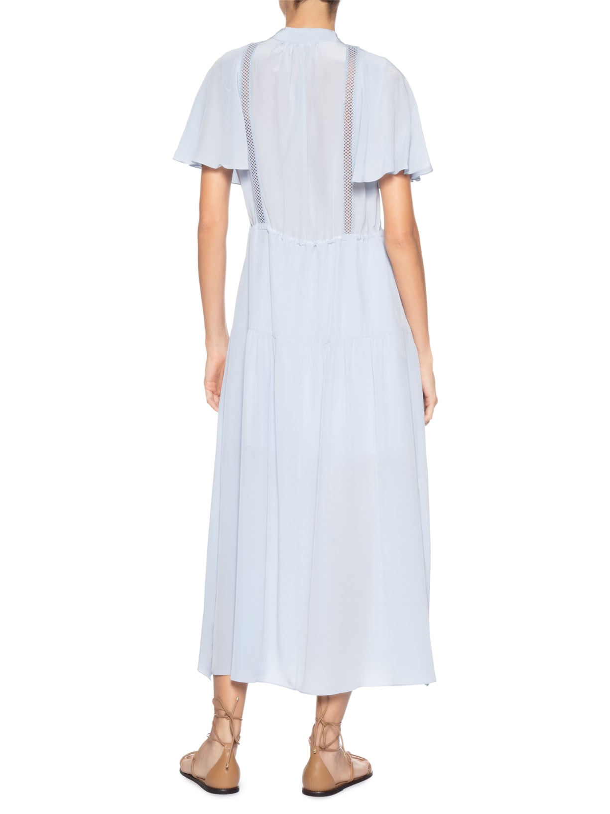 Vestido Maxine Seda Azul Le Lis