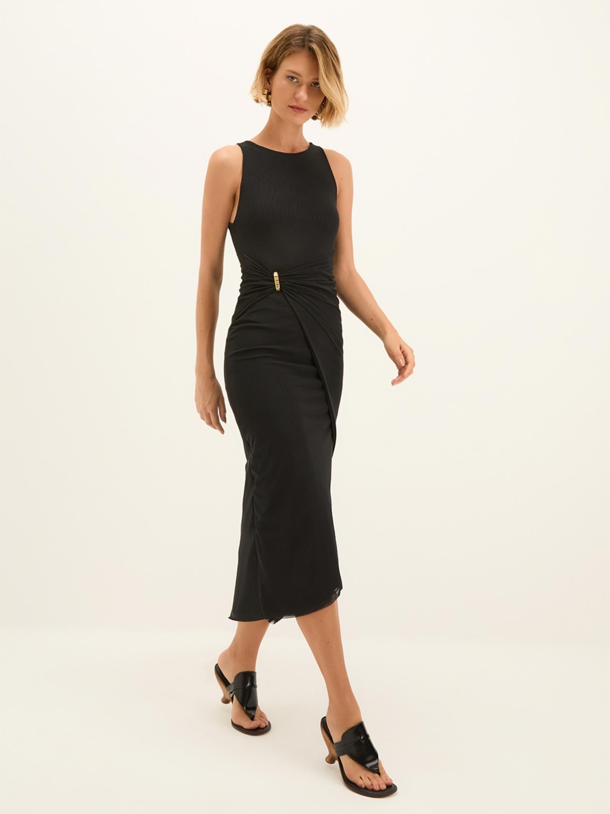 Vestido Md Catalina Det Preto Vix