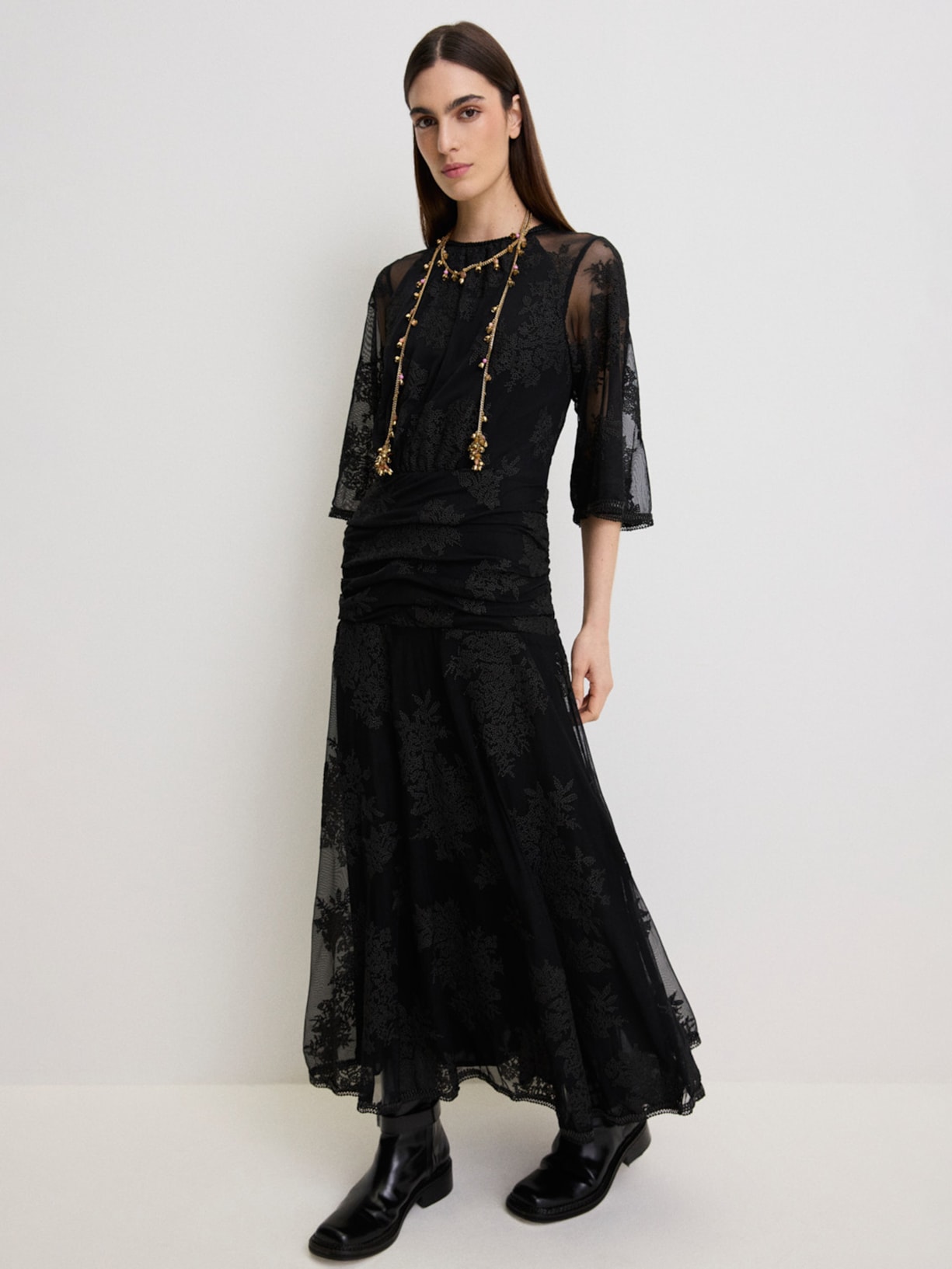 Vestido Melody I26 Preto Mixed