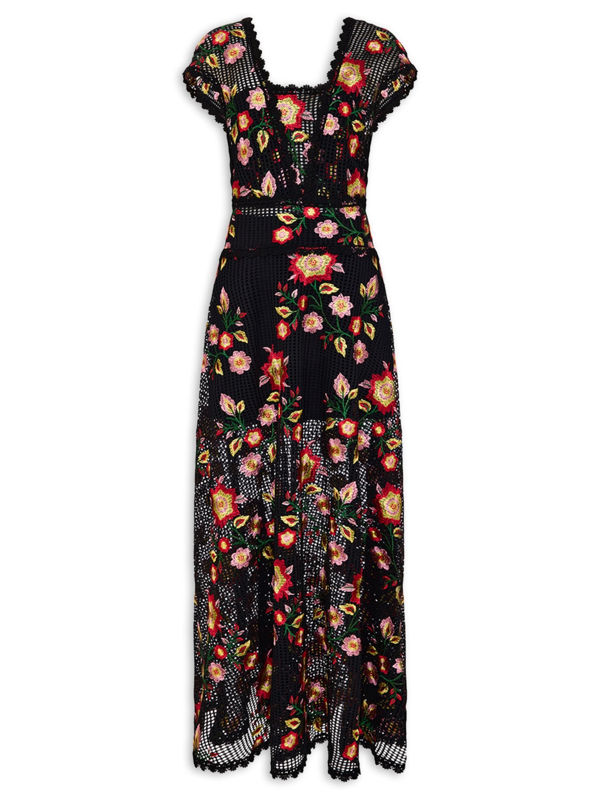 Vestido Mesh Rosewood V27 Preto Mixed