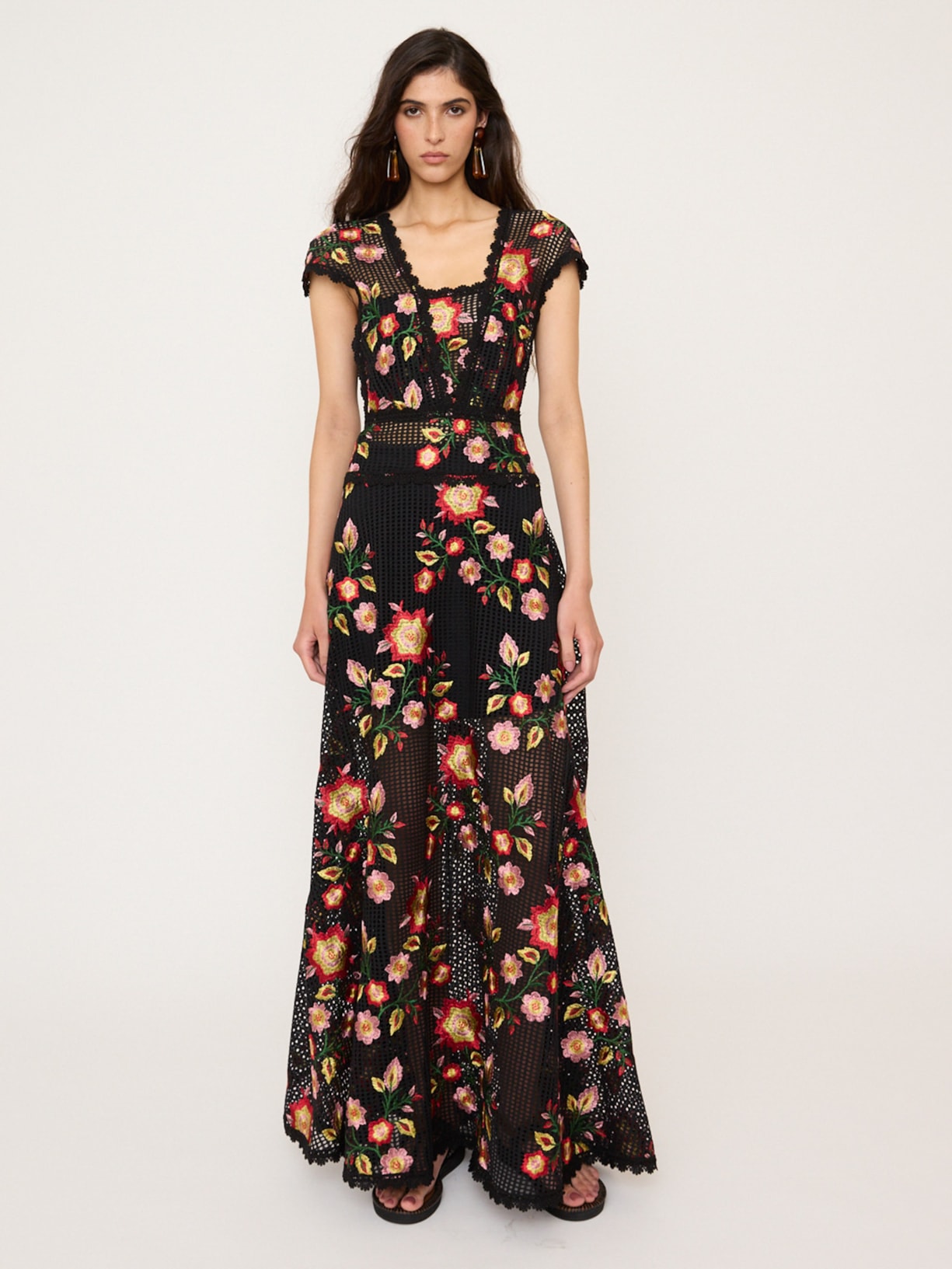 Vestido Mesh Rosewood V27 Preto Mixed