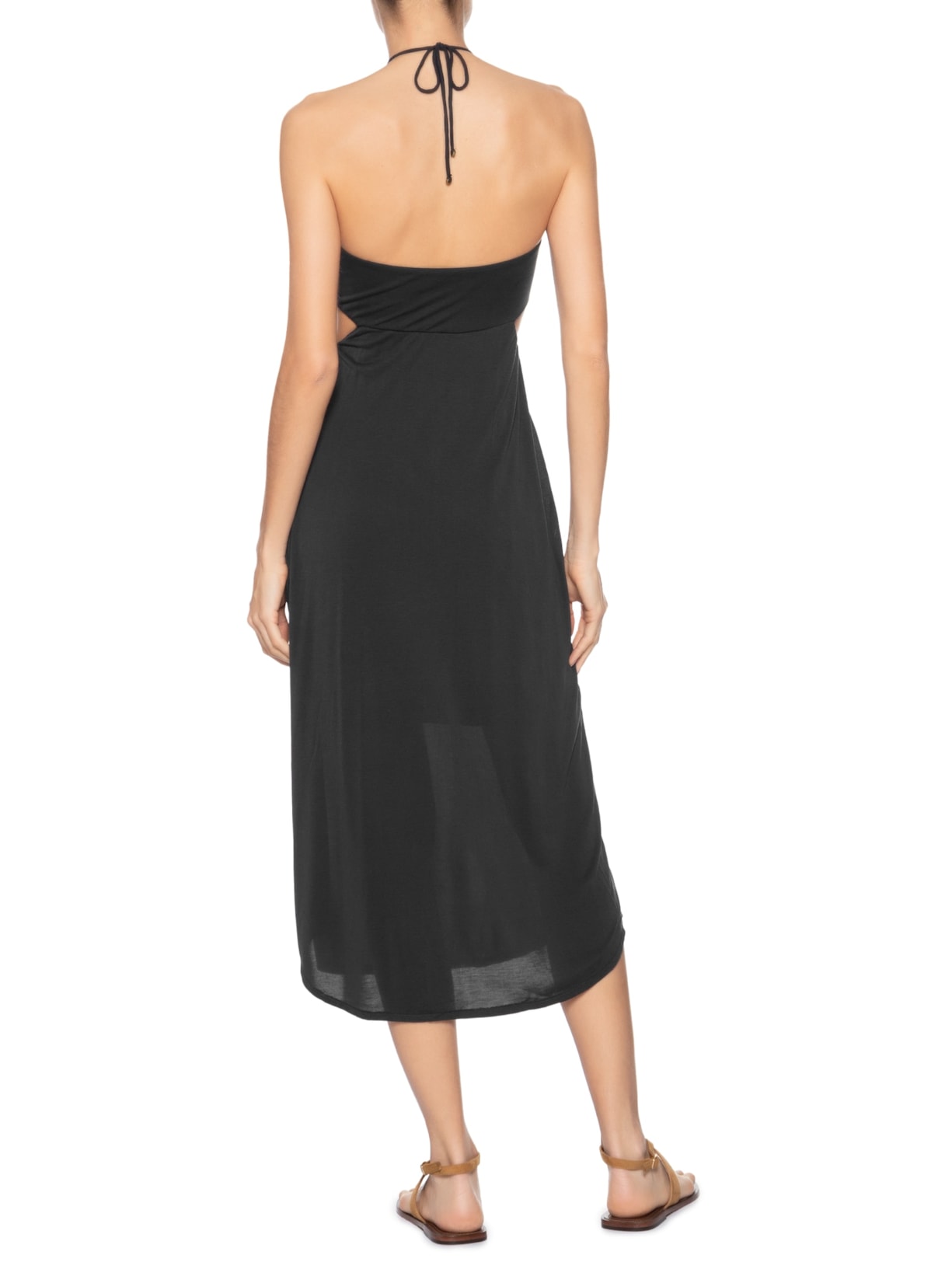 Vestido Metais Decote Preto Maria Filó