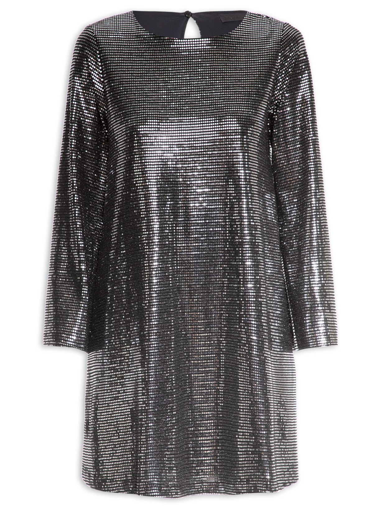 Vestido Metal Shine - Prata