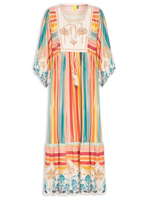 Vestido Midi Abacaxi Deco - Rosa