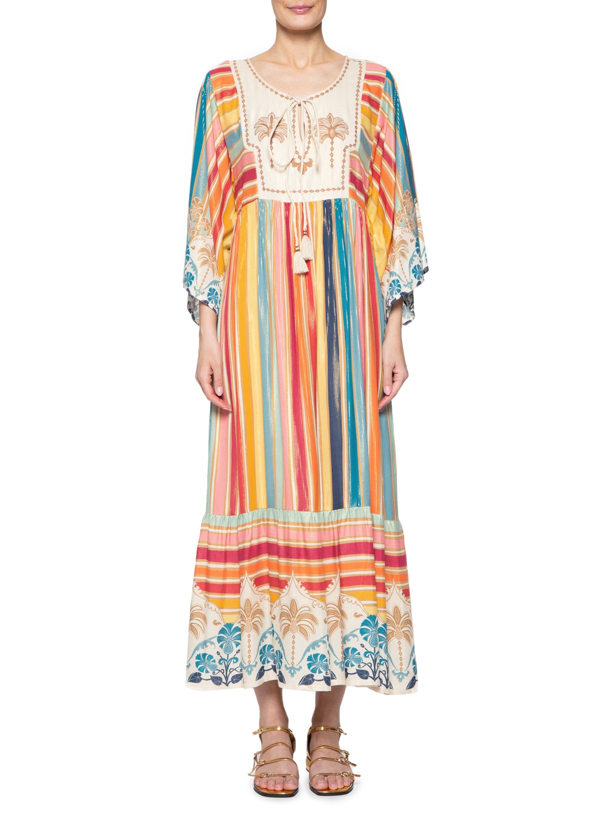 Vestido Midi Abacaxi Deco Rosa Farm