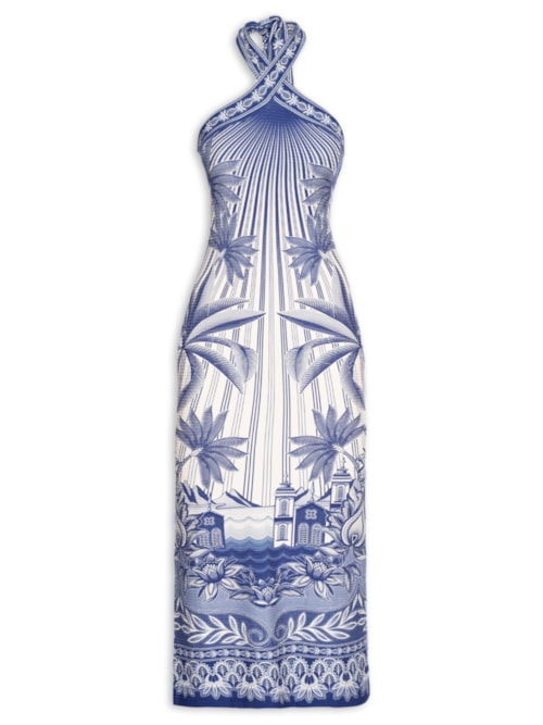 Vestido Midi Afeto Tropical - Branco