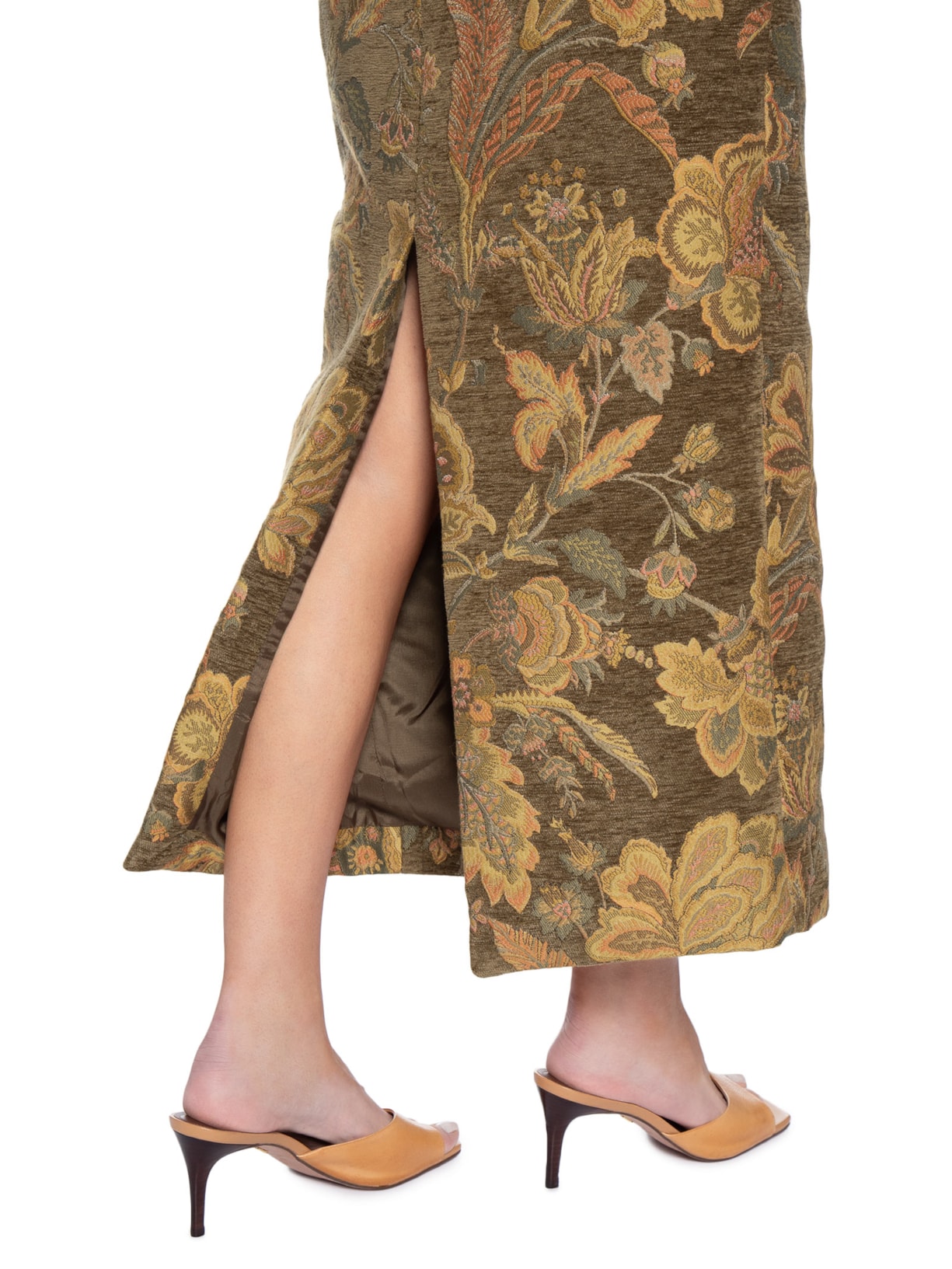 Vestido Midi Agave Marrom Framed