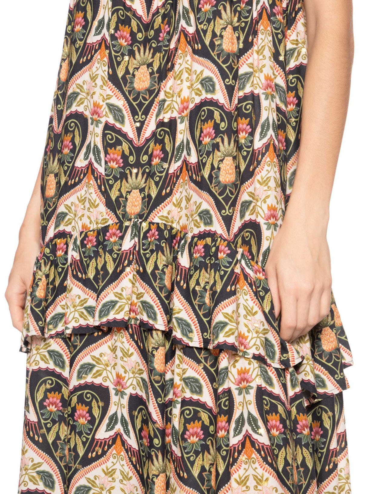 Vestido Midi Alça Andorinha Verde Farm