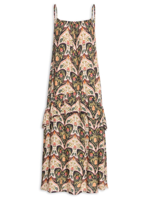 Vestido Midi Alça Andorinha - Verde