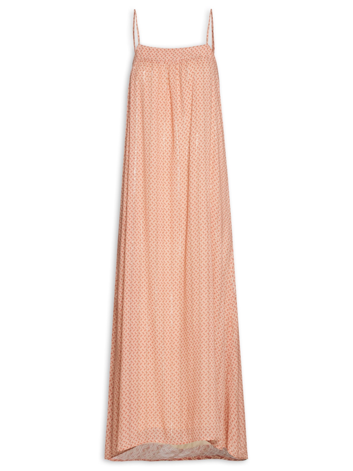 Vestido Midi Alça Estampa Agra - Vermelho