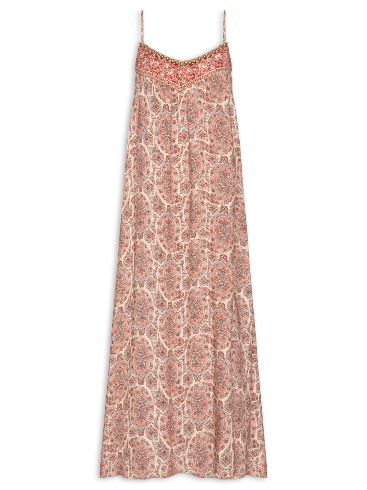 Vestido Midi Alça Estampada Charm - Rosa