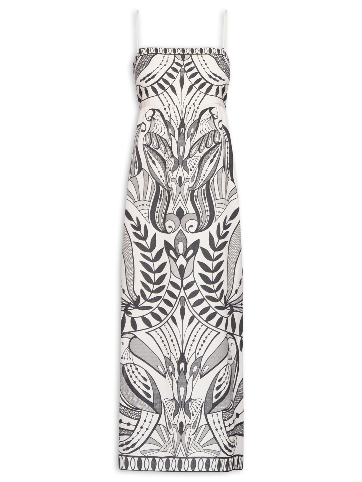 Vestido Midi Alça Rendeira - Preto