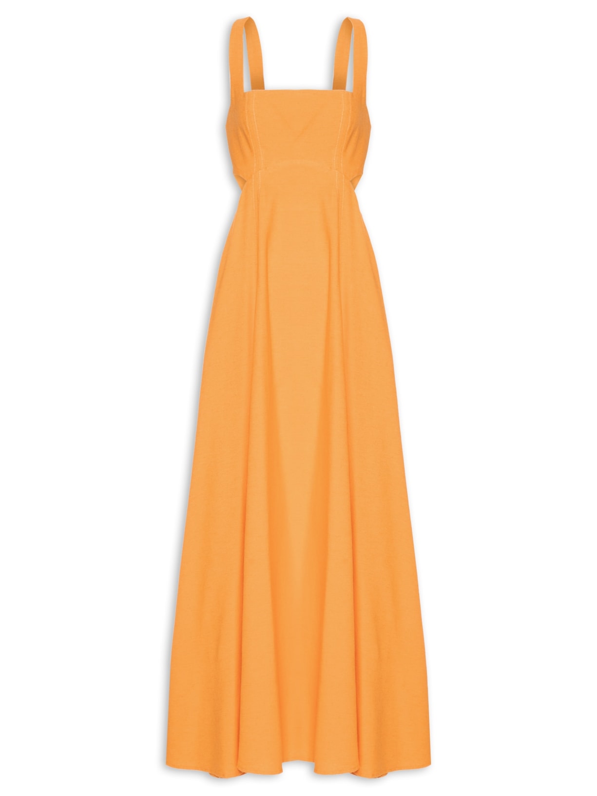 Vestido Midi Alças - Laranja