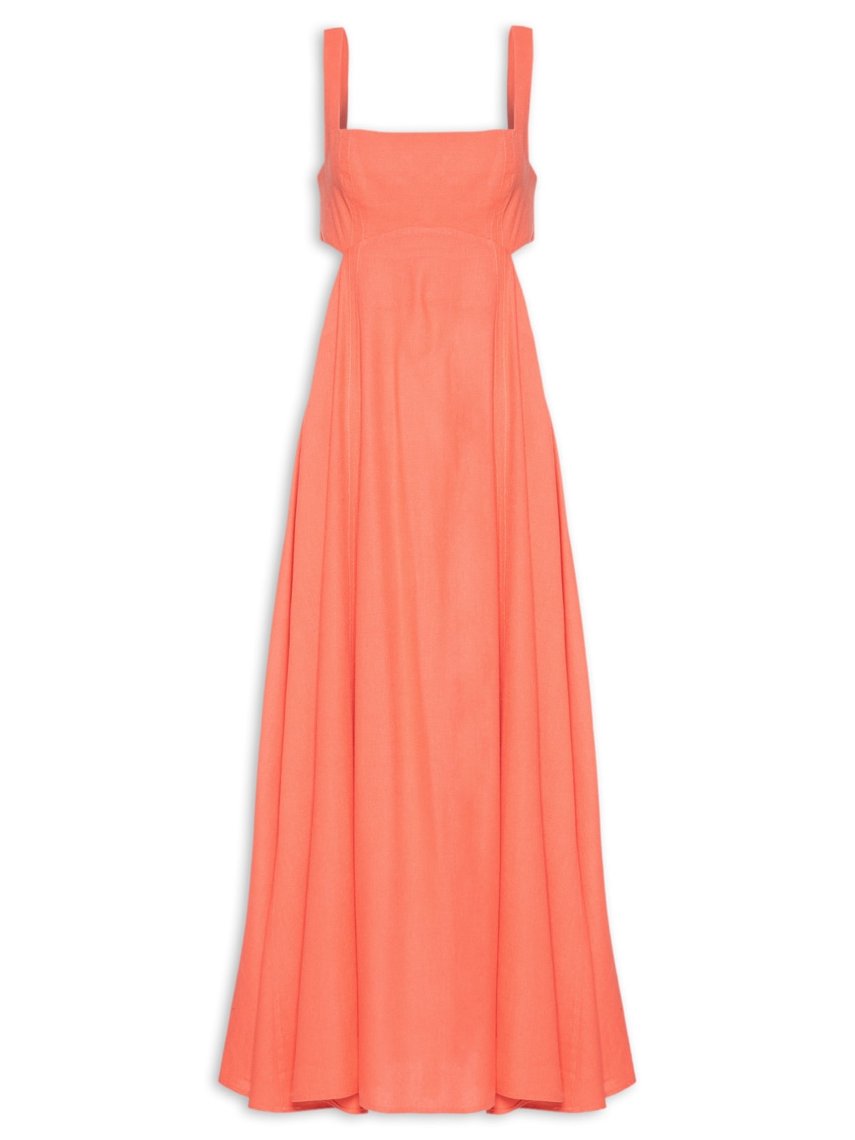 Vestido Midi Alças - Rosa