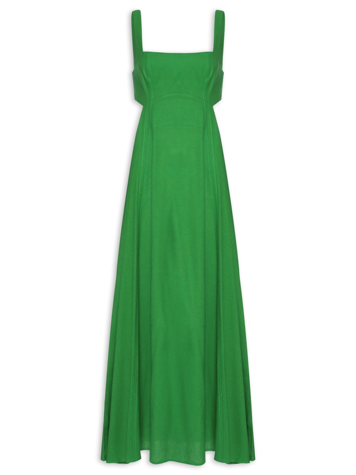 Vestido Midi Alças - Verde