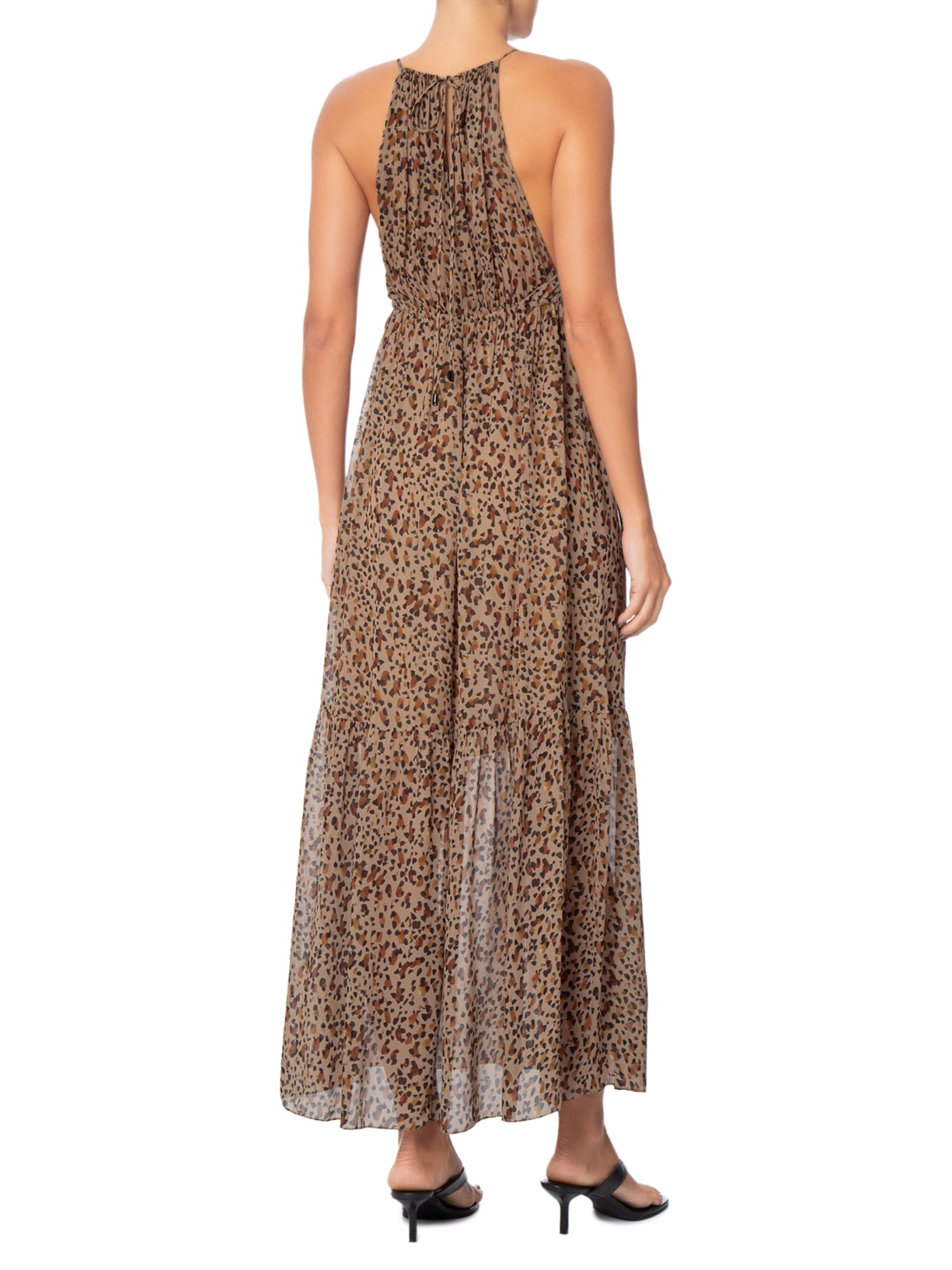 Vestido Midi Amarração Doe Animal print Animale