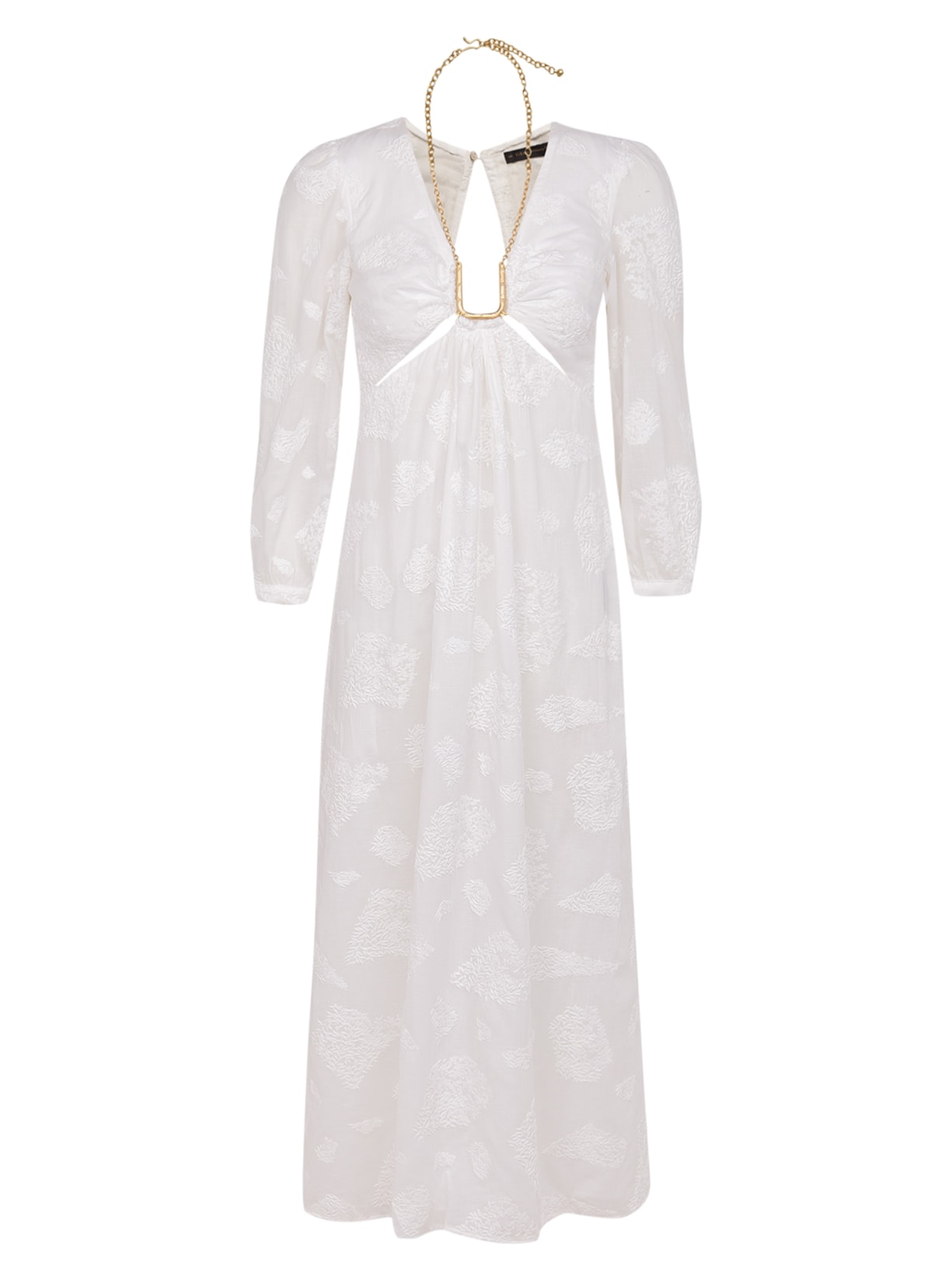 Vestido Midi Amelie Detalhe - Off White