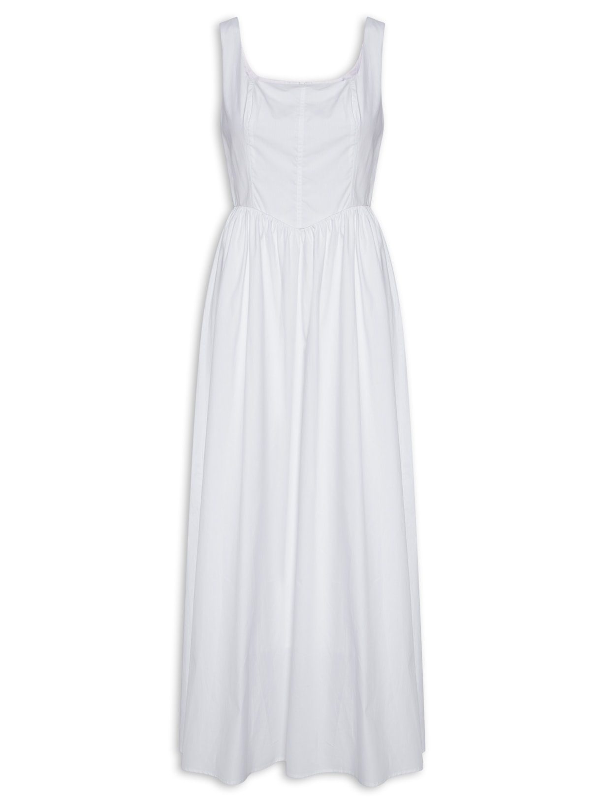 Vestido Midi Amplo - Off White